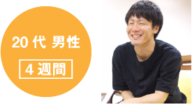 20代男性 4週間
